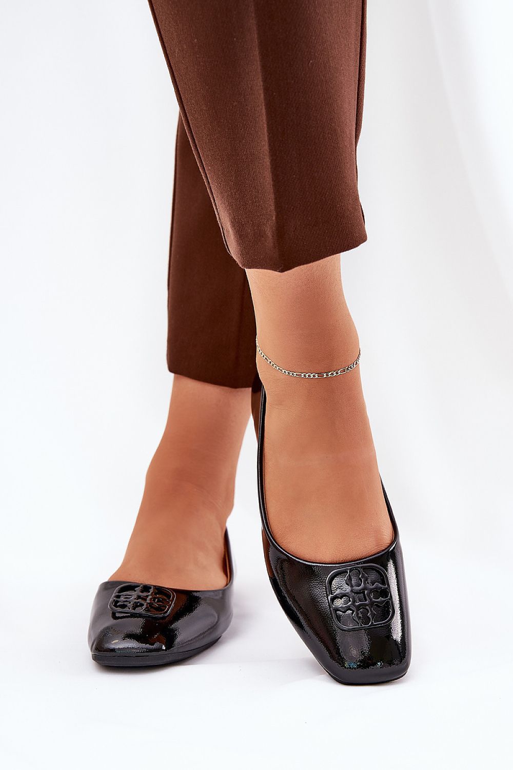 ballerina-sko Step in style til dame fra MS StyleHaven, laget av Bomull; polyester, farge beige, størrelse 39, med 45720 ermer, perfekt til casual; dress