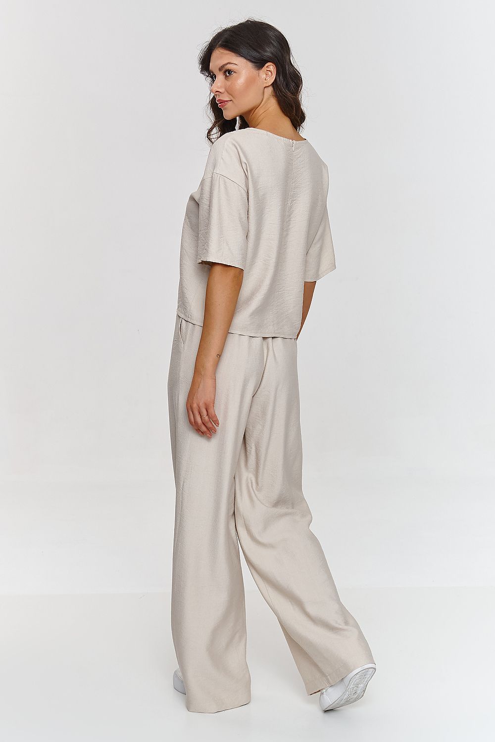 Sett Makadamia til dame fra MS StyleHaven, laget av Polyamid; rayon, farge beige, størrelse 38, med sleeveless ermer, perfekt til casual; dress
