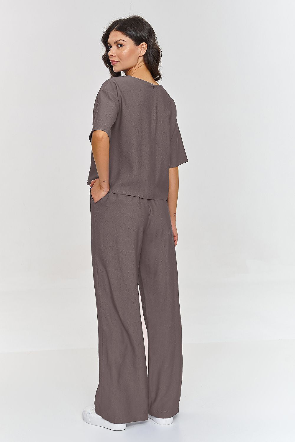 Sett Makadamia til dame fra MS StyleHaven, laget av Polyamid; rayon, farge Svart, størrelse 38, med sleeveless ermer, perfekt til casual; dress