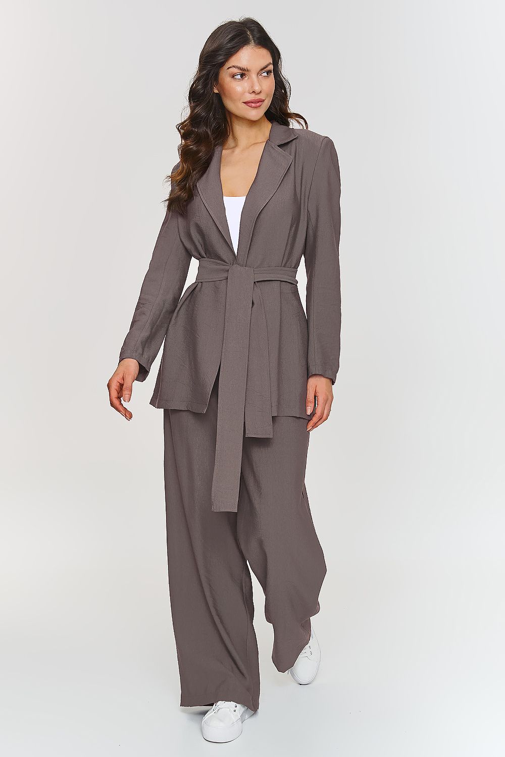 Sett Makadamia til dame fra MS StyleHaven, laget av Polyamid; rayon, farge Brun, størrelse 36, med sleeveless ermer, bukselengde long, perfekt til casual; dress