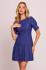 Minikjole - Moe til dame fra MS StyleHaven, laget av Bomull; polyester, farge Rosa, størrelse XL, med short ermer, perfekt til dress