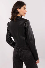 Jakke NM til dame fra MS StyleHaven, laget av rayon; Lin, farge Svart, størrelse L, med short ermer, perfekt til casual; dress