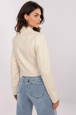 Jakke NM til dame fra MS StyleHaven, laget av rayon; Lin, farge beige, størrelse M, med short ermer, perfekt til casual; dress