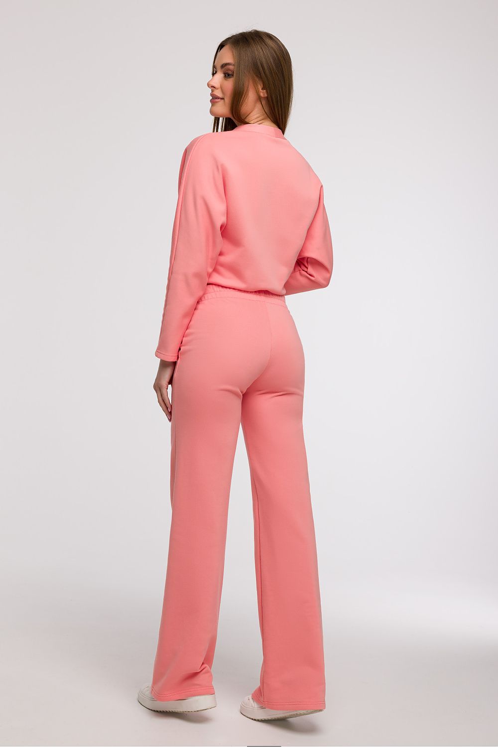 Uanstrengt Grace - Joggebukse med vidde ben med frontsøm til dame fra MS StyleHaven, laget av Bomull; polyester, farge beige 2, størrelse M, med 45720 ermer, perfekt til dress
