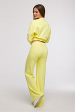 Uanstrengt Grace - Joggebukse med vidde ben med frontsøm til dame fra MS StyleHaven, laget av Bomull; polyester, farge beige 2, størrelse XL, med 45720 ermer, perfekt til dress