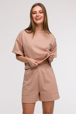 Shorts BeWear til dame fra MS StyleHaven, laget av Bomull; polyester, farge Fiolett, størrelse XL, med long ermer, perfekt til dress