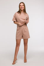 Shorts BeWear til dame fra MS StyleHaven, laget av Bomull; polyester, farge beige, størrelse s, med long ermer, perfekt til dress