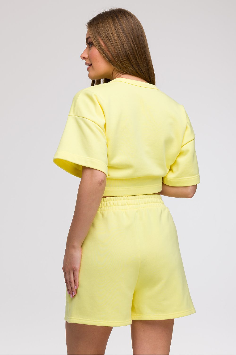 Shorts BeWear til dame fra MS StyleHaven, laget av Bomull; polyester, farge Grå, størrelse L, med long ermer, perfekt til dress