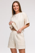 Shorts BeWear til dame fra MS StyleHaven, laget av Bomull; polyester, farge Grå, størrelse XL, med long ermer, perfekt til dress