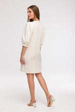 Løs Dagskjole - BeWear til dame fra MS StyleHaven, laget av Bomull; polyester, farge beige, størrelse 2XL/3XL, med 45720 ermer, perfekt til dress