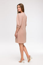 Løs Dagskjole - BeWear til dame fra MS StyleHaven, laget av Bomull; polyester, farge beige 2, størrelse 2XL/3XL, med 45720 ermer, perfekt til dress