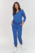 Sett Makadamia til dame fra MS StyleHaven, laget av Bomull; polyester, farge beige, størrelse 36, med long ermer, perfekt til dress