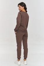 Sett Makadamia til dame fra MS StyleHaven, laget av Bomull; polyester, farge beige, størrelse 42, med long ermer, perfekt til dress