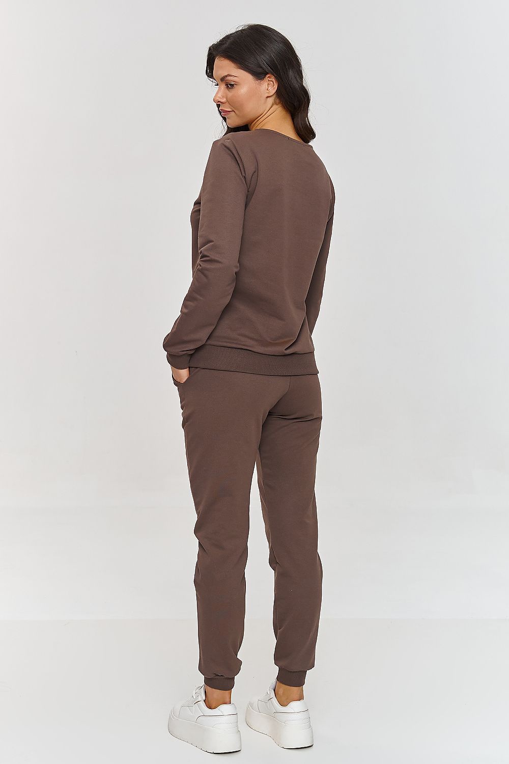 Sett Makadamia til dame fra MS StyleHaven, laget av Bomull; polyester, farge beige, størrelse 42, med long ermer, perfekt til dress