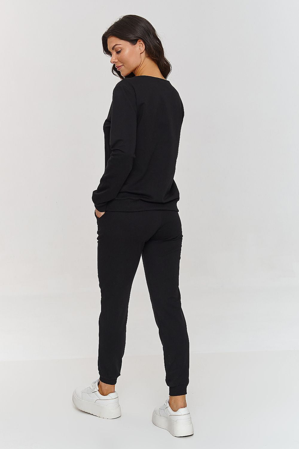 Sett Makadamia til dame fra MS StyleHaven, laget av Bomull; polyester, farge Blå, størrelse 38, med long ermer, perfekt til dress