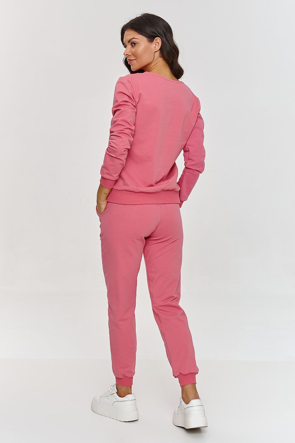 Sett Makadamia til dame fra MS StyleHaven, laget av Bomull; polyester, farge Blå, størrelse 42, med long ermer, perfekt til dress