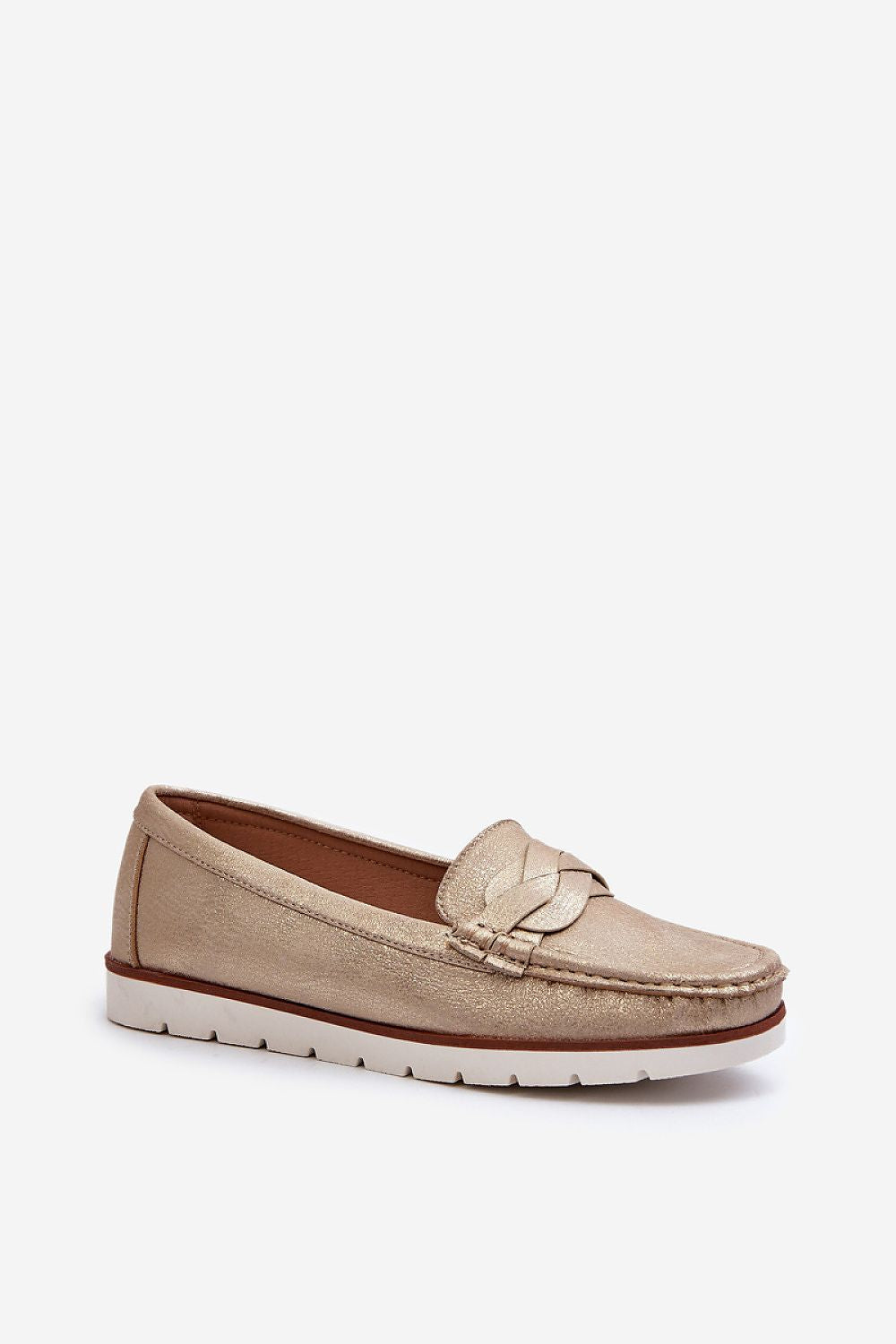 Mocassin Step in Style til dame fra MS StyleHaven, laget av polyester, farge beige, størrelse 41, med 45720 ermer, perfekt til casual; dress