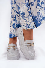 Mocassin til dame - Step in Style til dame fra MS StyleHaven, laget av Bomull, farge Hvit, størrelse 38, med short ermer, perfekt til casual