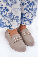 Mocassin til dame - Step in Style til dame fra MS StyleHaven, laget av Bomull, farge beige, størrelse 36, med short ermer, perfekt til casual