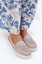 Mocassin Step in Style til dame fra MS StyleHaven, laget av Bomull, farge Hvit, størrelse 41, med short ermer, perfekt til casual