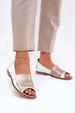 ballerina-sko Step in style til dame fra MS StyleHaven, laget av Bomull; polyester, farge beige, størrelse 39, med 45720 ermer, perfekt til casual; dress