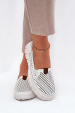 ballerina-sko Step in style til dame fra MS StyleHaven, laget av Bomull; polyester, med detaljer i suede, farge Hvit, størrelse 36, med 45720 ermer, hælhøyde low; flat, skostørrelse 36; 37; 38; 39; 40; 41, perfekt til casual; dress