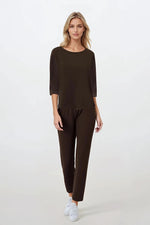 Pyjamas Momenti Per Me til dame fra MS StyleHaven, laget av Bomull, farge Brun, størrelse s, med 45720 ermer, perfekt til casual; dress