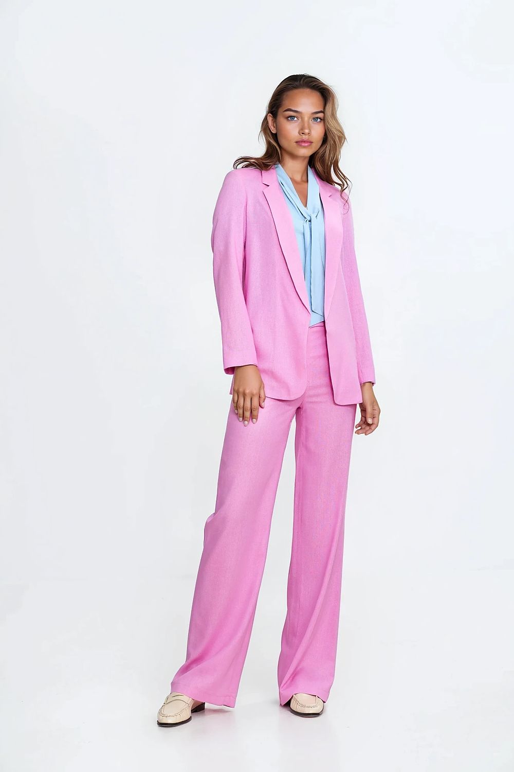 Damebukser Nife til dame fra MS StyleHaven, laget av rayon, farge Rosa, størrelse 38, med 45720 ermer, perfekt til casual; dress