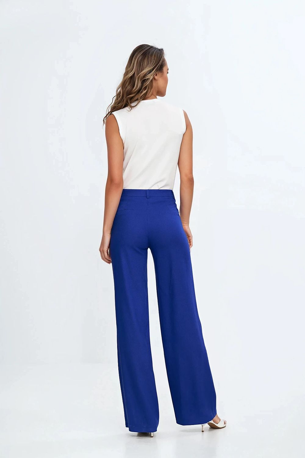 Damebukser Nife til dame fra MS StyleHaven, laget av rayon, farge Blå, størrelse 40, med 45720 ermer, perfekt til casual; dress