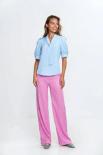 Bluse Nife til dame fra MS StyleHaven, laget av Viskose, farge Blå, størrelse 38, med 3-4; long ermer, perfekt til casual; dress