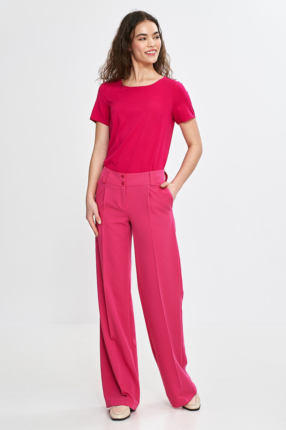Bukser Nife til dame fra MS StyleHaven, laget av polyester; Viskose, farge Rosa 2, størrelse 42, med sleeveless ermer, perfekt til casual; dress