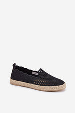 Espadrille Step in style til dame fra MS StyleHaven, laget av Bomull; polyester, farge Svart, størrelse 37, med 45720 ermer, perfekt til casual; dress