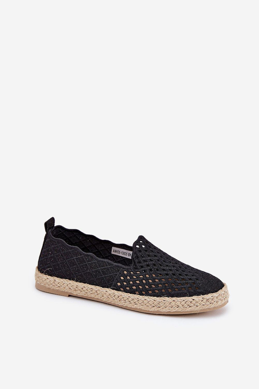 Espadrille Step in style til dame fra MS StyleHaven, laget av Bomull; polyester, farge Svart, størrelse 37, med 45720 ermer, perfekt til casual; dress