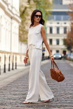 Damebukser Roco Fashion til dame fra MS StyleHaven; stÃ¸rrelse 42; med short; bukselengde long; kjolelengde mini; kjolestil wrap