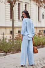 Long sleeve shirt Roco Fashion fra MS StyleHaven, størrelse 40, med short, bukselengde long, kjolelengde midi, kjolestil wrap