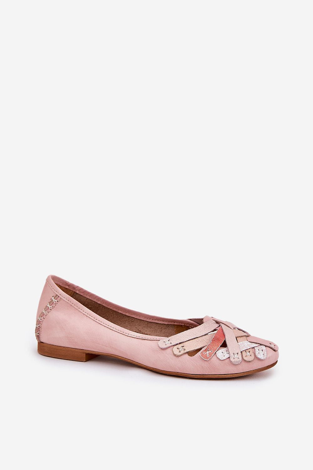 ballerina-sko Step in style til dame fra MS StyleHaven, laget av Bomull; polyester, farge Grønn, størrelse 40, med 45720 ermer, perfekt til casual; dress