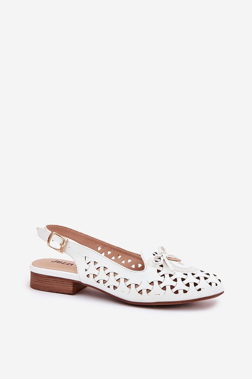 ballerina-sko Step in style til dame fra MS StyleHaven, laget av Bomull; polyester, farge Hvit, størrelse 37, med 45720 ermer, perfekt til casual; dress