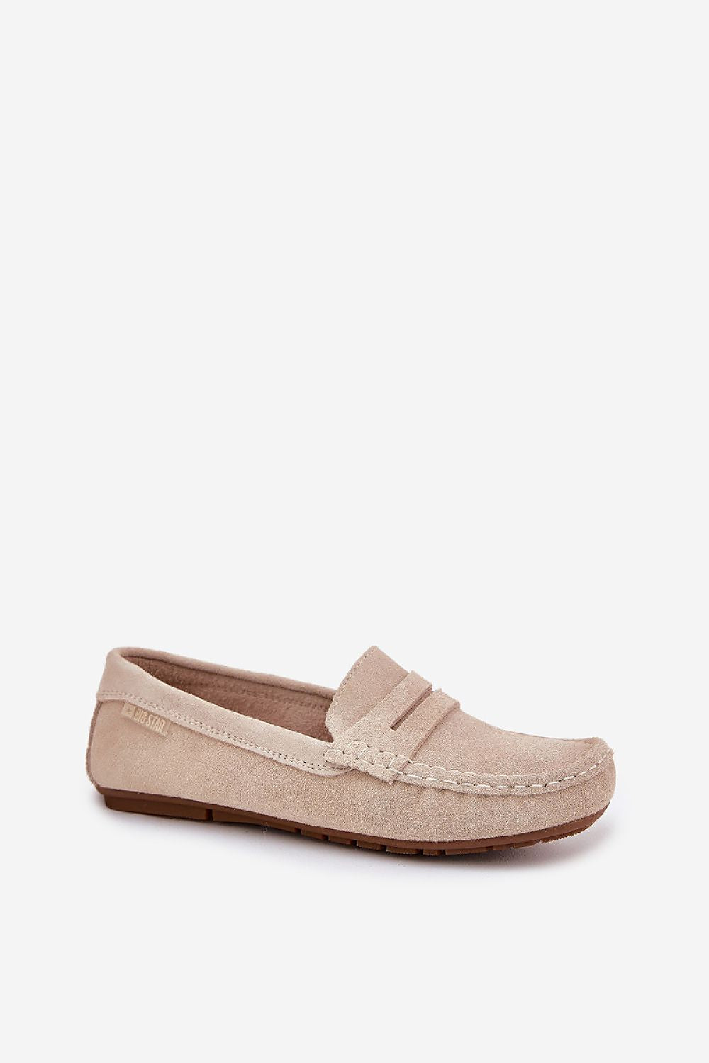 Mocassin Step in Style til dame fra MS StyleHaven, laget av Bomull, farge beige, størrelse 37, med short ermer, perfekt til casual; dress