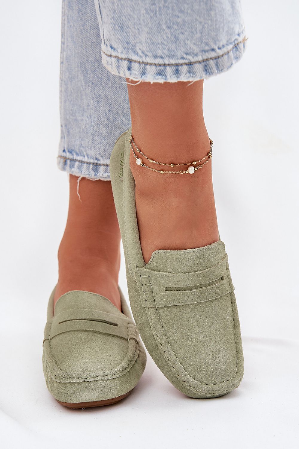 Mocassin Step in Style til dame fra MS StyleHaven, laget av Bomull, farge Blå, størrelse 36, med short ermer, perfekt til casual; dress