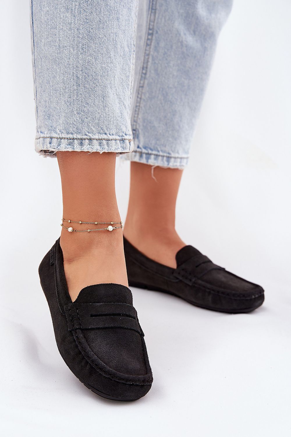 Mocassin Step in Style til dame fra MS StyleHaven, laget av Bomull, farge Blå, størrelse 39, med short ermer, perfekt til casual; dress