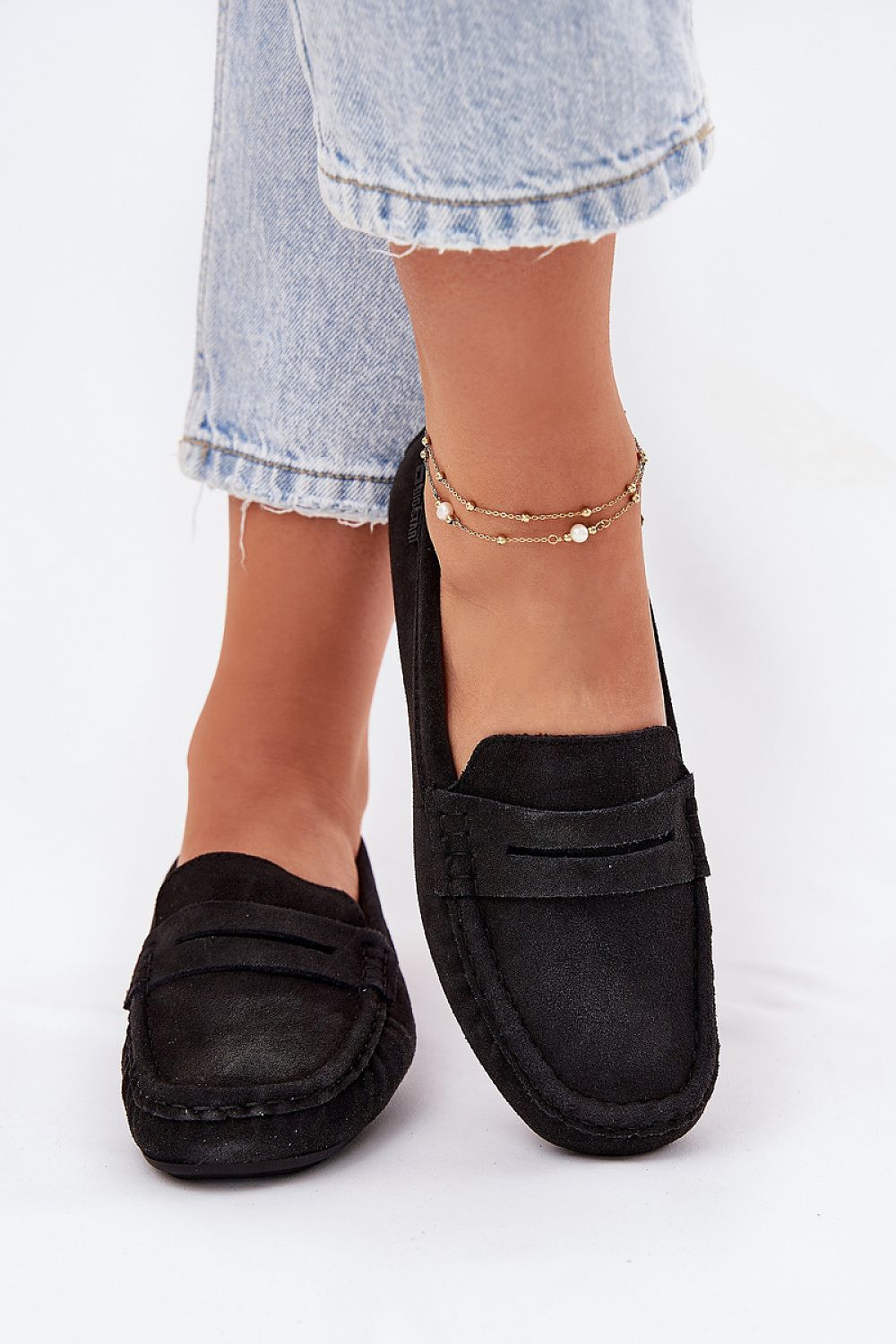 Mocassin Step in Style til dame fra MS StyleHaven, laget av Bomull, farge Blå, størrelse 41, med short ermer, perfekt til casual; dress