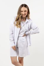 Langermet skjorte awama til dame fra MS StyleHaven, laget av Bomull, farge Hvit, størrelse s, med short ermer, perfekt til casual; dress