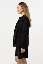 Langermet skjorte awama til dame fra MS StyleHaven, laget av Bomull, farge Svart, størrelse s, med short ermer, perfekt til casual; dress
