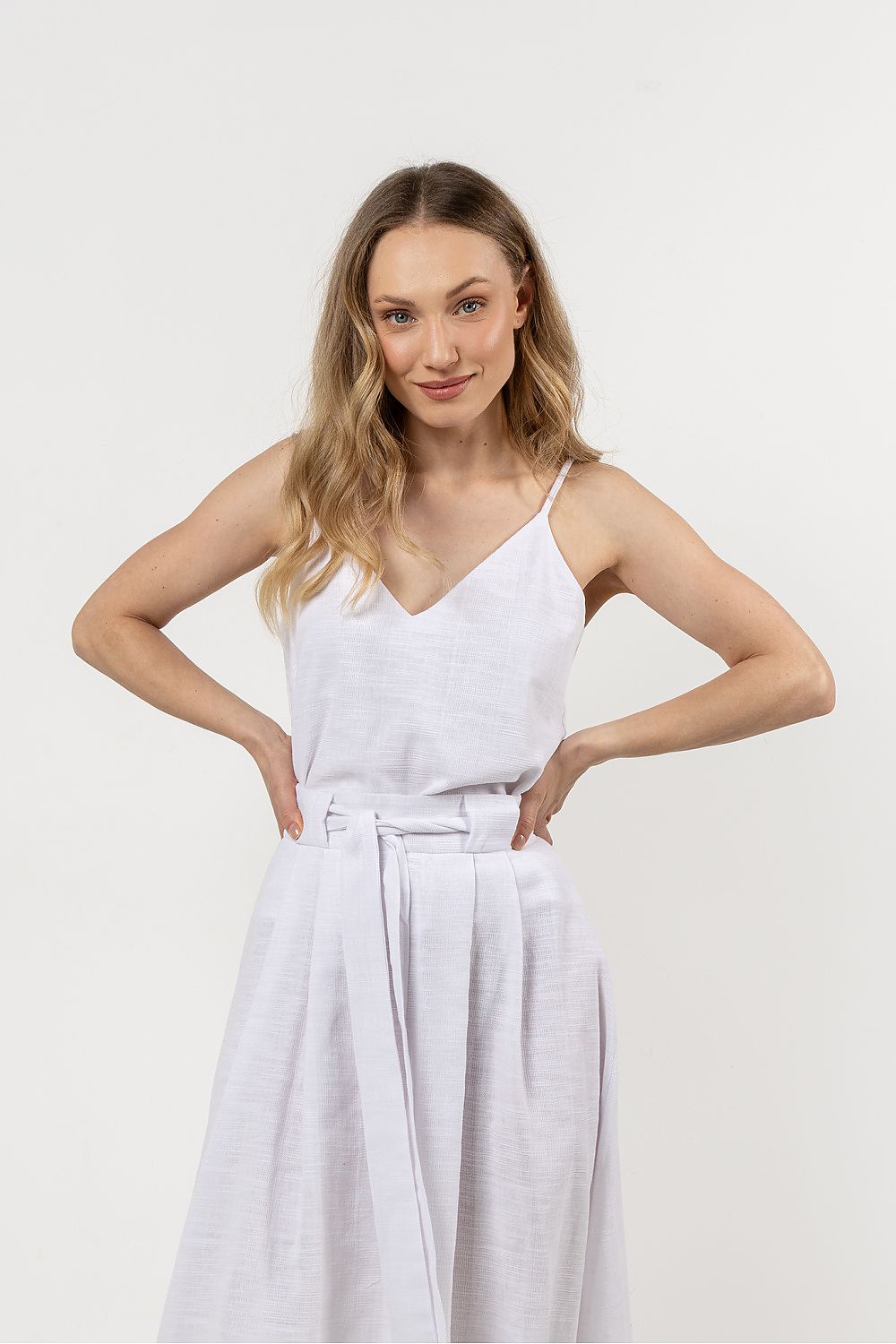 Topp awama til dame fra MS StyleHaven, laget av Bomull, farge Hvit, størrelse s, med short ermer, perfekt til casual; dress