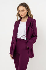 Jakke awama til dame fra MS StyleHaven, laget av Viskose, farge Fiolett, størrelse s, med short ermer, perfekt til casual; dress