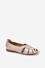 ballerina-sko Step in style til dame fra MS StyleHaven, laget av Bomull; polyester, farge Gul, størrelse 37, med 45720 ermer, perfekt til casual
