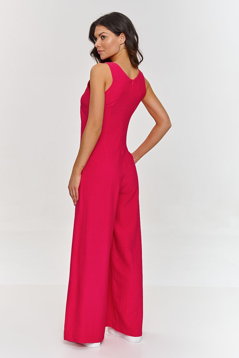 Dress Makadamia til dame fra MS StyleHaven, laget av polyester, farge Brun, størrelse 42, med short ermer, perfekt til casual; dress