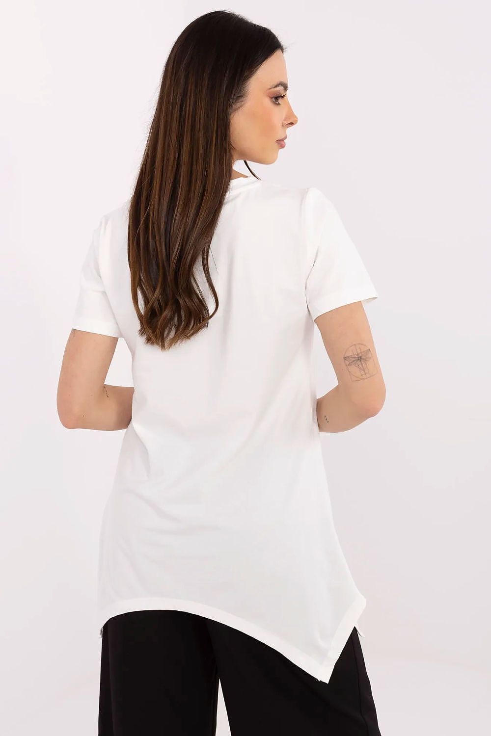 Trendy Damebluse - FP til dame fra MS StyleHaven, størrelse L, med short, bukselengde long, kjolelengde midi, kjolestil wrap