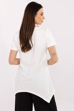 Trendy Damebluse - FP til dame fra MS StyleHaven, størrelse L, med short, bukselengde long, kjolelengde midi, kjolestil wrap