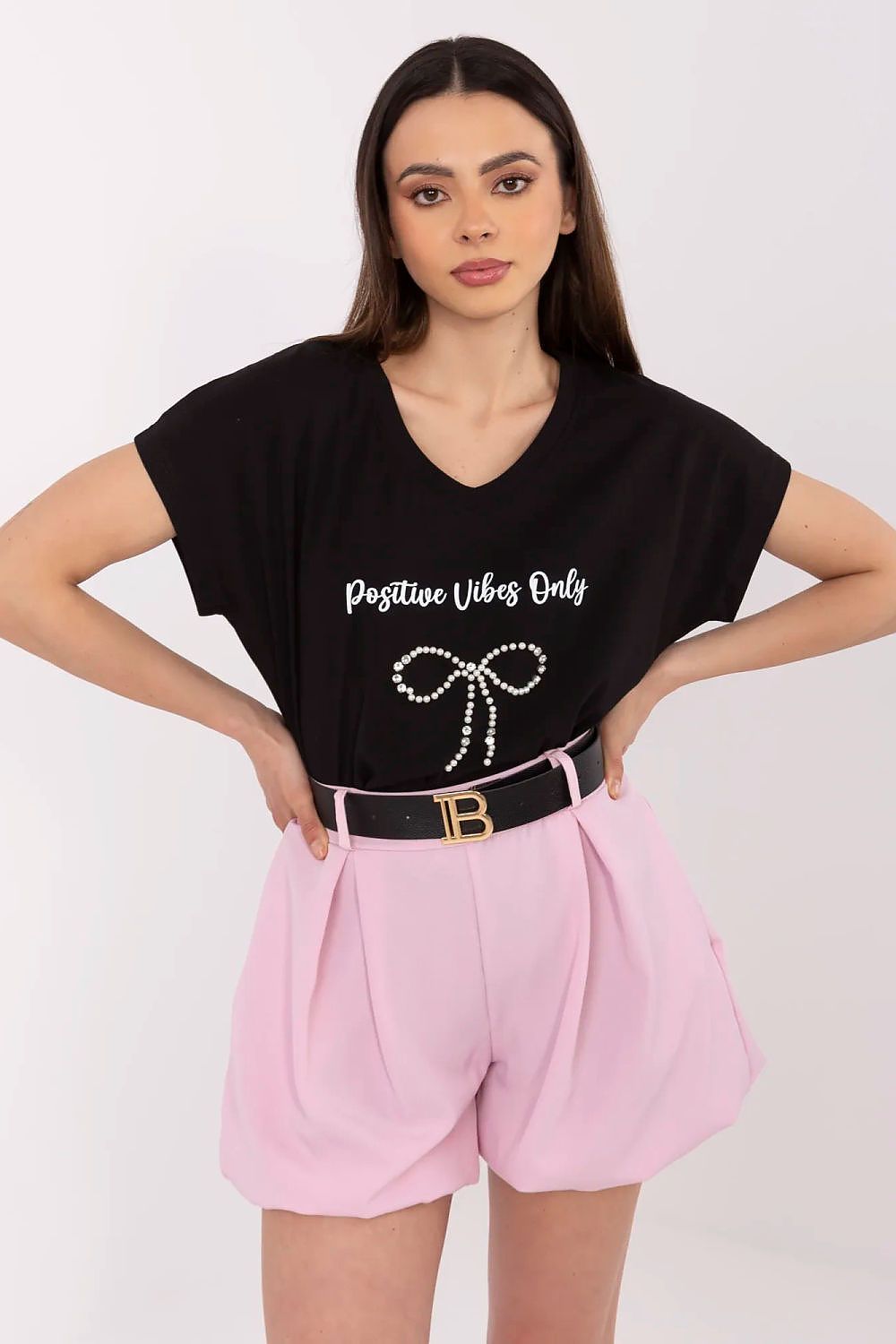 Hverdags komfort T-shirt - FP til dame fra MS StyleHaven, størrelse s, med short, bukselengde long, kjolelengde midi, kjolestil wrap